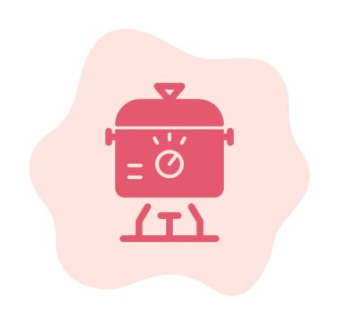 Yavaş Pişiren simge vektör çizimi