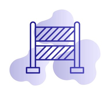 Bariyer. Web simgesi basit illüstrasyon