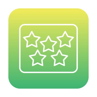 Beş Yıldız derecelendirme konsepti vektör çizimi