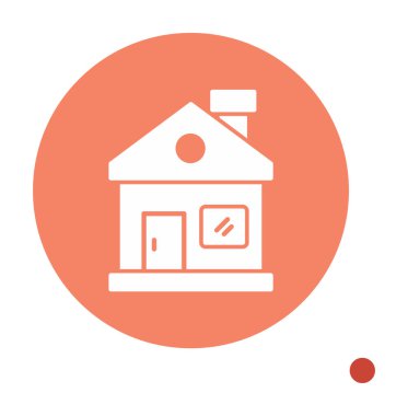 Ev. Web simgesi basit illüstrasyon