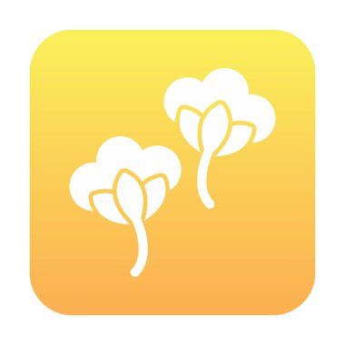 Pamuk çiçeklerinin basit web çizimi