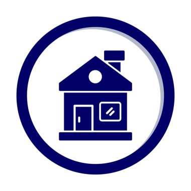 Ev. Web simgesi basit illüstrasyon