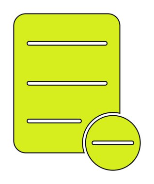 Substraction düz simge, vektör illüstrasyonu 