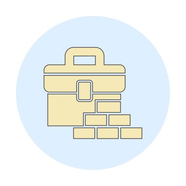 evrak çantası web basit simge illüstrasyonu