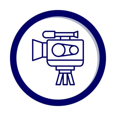 Video kamera. Web simgesi basit illüstrasyon 