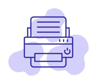 yazıcı simgesi web basit illüstrasyon