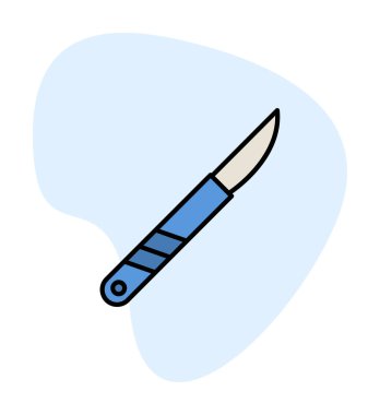 Cerrahi bıçak. Web simgesi basit illüstrasyon 