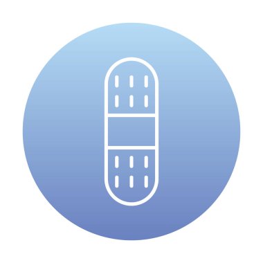 Bandaj Sıvası Minimalistik Düz Çizgi Dış Hattı Simgesi Simgesi