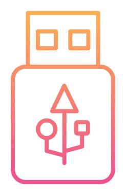 Web için usb flash simgesi.