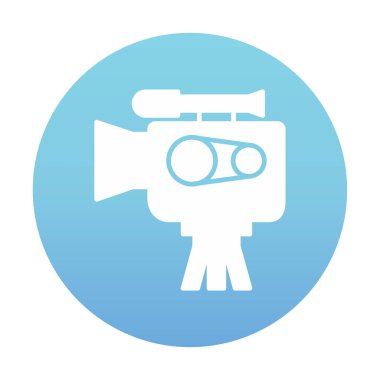 Video kamera. Web simgesi basit illüstrasyon 