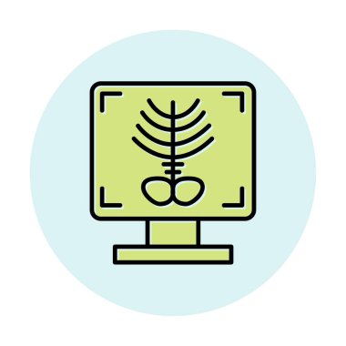 X-ray Bone ikon vektör çizimi