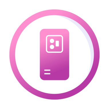 Mobil Arka Kamera simgesi, vektör illüstrasyon tasarımı