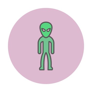 Sevimli uzaylı karakter Vektör illüstrasyonu