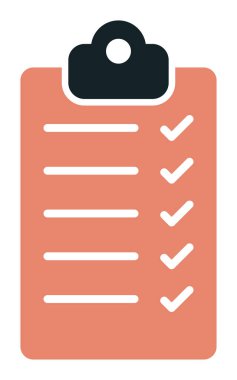 Kontrol listesi vektör simgesi modern basit vektör illüstrasyonu