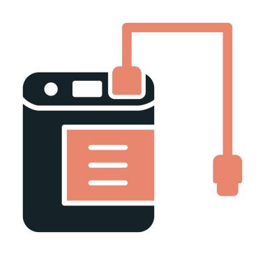 harici sabit disk simgesi, vektör illüstrasyonu basit tasarım