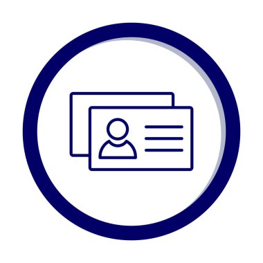 Arkaplanda İş Kartları vektör resimleme simgesi. 