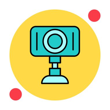 Web kamera simge vektör çizim