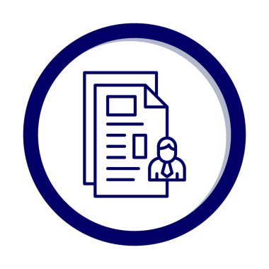 Beyaz arkaplanda istihdam ve iş özgeçmişi simgesi