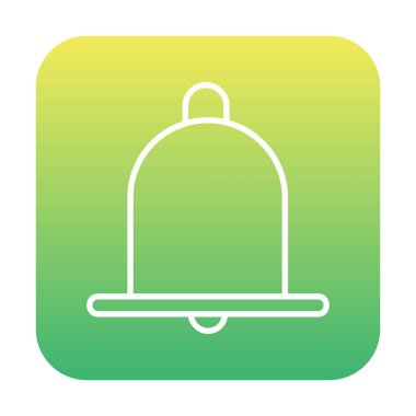 Basit Bildirim Zili simgesi, vektör illüstrasyonu