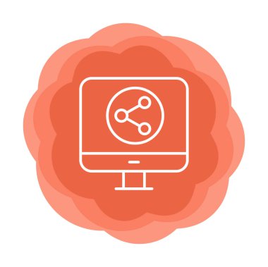 Basit Veri Paylaşımı simgesi, vektör illüstrasyonu