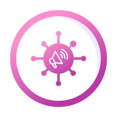 Viral Pazarlama web simgesi vektör illüstrasyonu