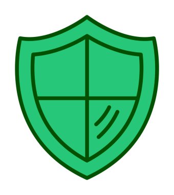 kalkan simgesi, vektör illüstrasyonu