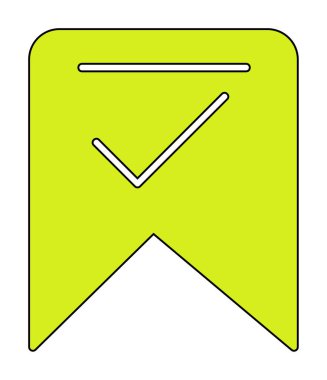 işaret simgesini işaretle, vektör illüstrasyonu basit tasarım