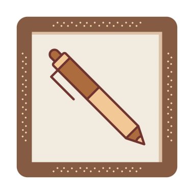 Kalem düz simgesi. Vektör çizim