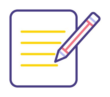 Kağıt Düzenleme. Web simgesi basit illüstrasyon