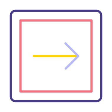 Sağ Ok simgesi, vektör illüstrasyonu basit tasarım