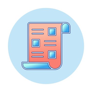 belge simgesi, vektör illüstrasyonu basit tasarım