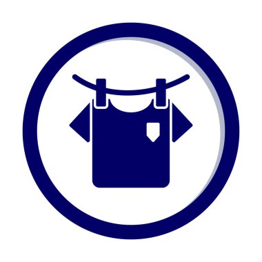 Çamaşır, tişört ikonu, vektör illüstrasyonu