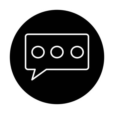 Basit sohbet simgesi, konuşma balonu, vektör illüstrasyonu