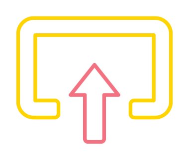 Girdi düz vektör simgesi