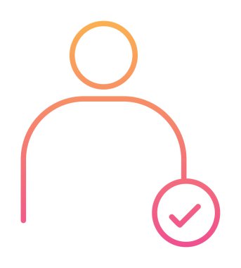 kullanıcı simgesi işaret vektörü çizimi 