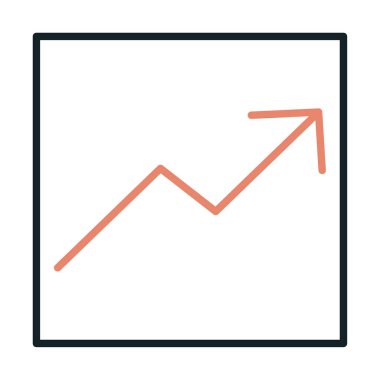 Basit iş ekonomisi grafik simgesi, vektör illüstrasyonu