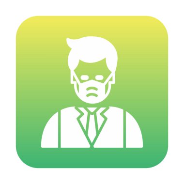 Yüz maskesi çizgisi ikonu, hastalık önlemenin vektör piktogramı. Koronavirüsten korunma giysisi, hava kirliliği, toz, grip illüstrasyonu, tıbbi gereç deposu tabelası.