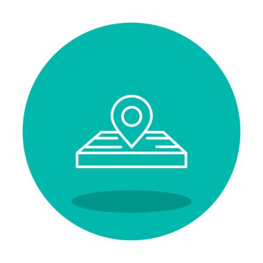 Konum Pin simgesi. GPS sembolü, harita işaretleyici