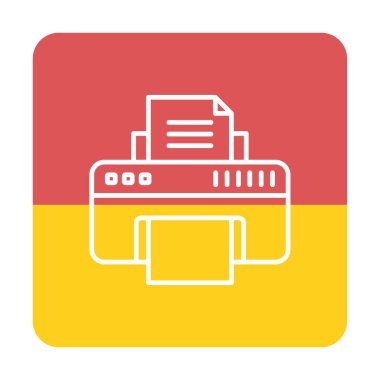 yazıcı simgesi web basit illüstrasyon