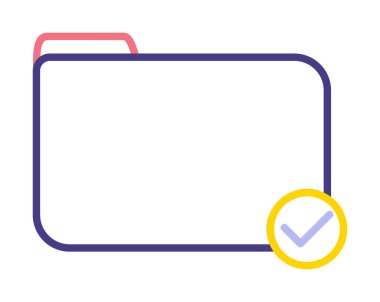 klasör renkli vektör simgesi 