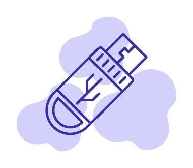 Flash Disk simgesinin vektör illüstrasyonu