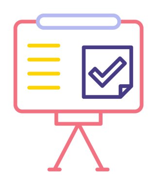 Beyaz arkaplan üzerindeki sunum tamamlanmış vektör illüstrasyonuName