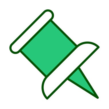 İğne simgesine bas. vektör illüstrasyonu