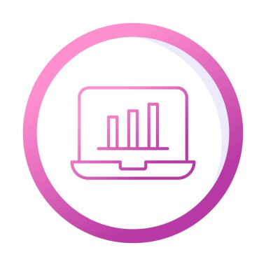 Stocks Analitik Modern Simgesinin vektör çizimi                   