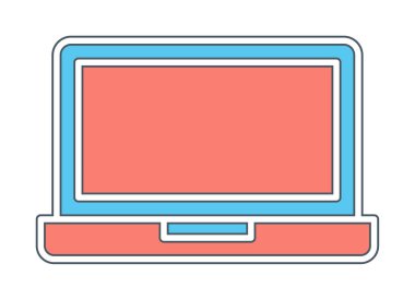 Dizüstü bilgisayar simgesi vektör çizimi