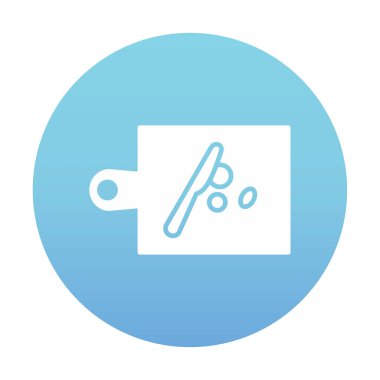 Kesme tahtası simgesi, vektör illüstrasyonu