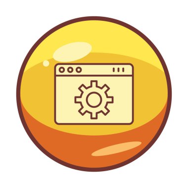 Web Sayfa Ayarları. simge basit illüstrasyon