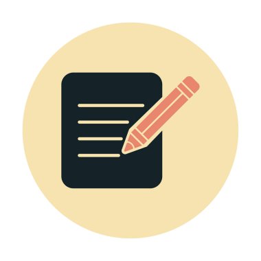 Kağıt Düzenleme. Web simgesi basit illüstrasyon