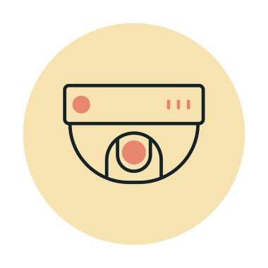 CCTV kamerası. Web simgesi basit illüstrasyon