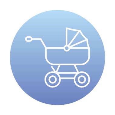 bebek arabası kutsal kişilerin resmi, vektör çizim 